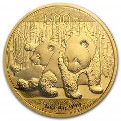 Золотая монета Китая 500 юаней "Панда" 31,1 грамм 2010 год
